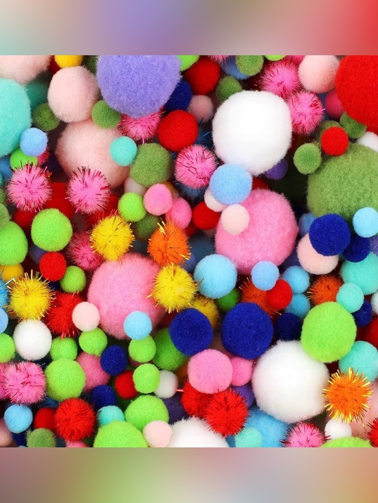 Other - FUZZY 900 pieces fuzz balls colorful craft supplies arts & crafts pompoms DIY